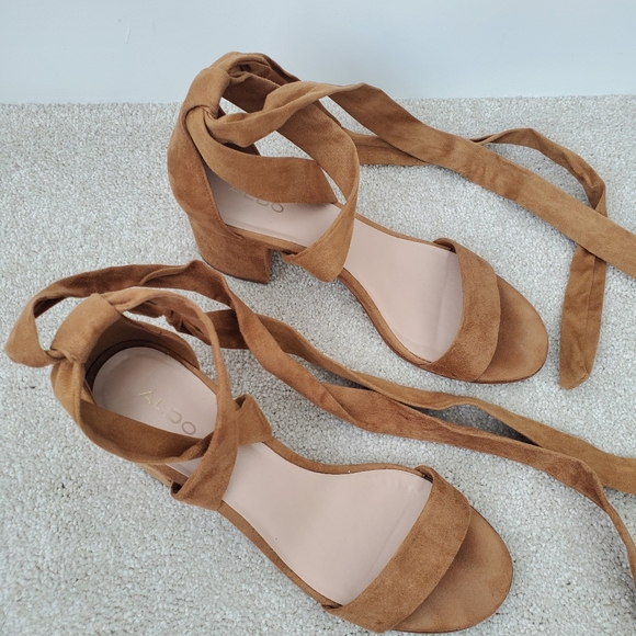 Aldo ankle lace suede block heel sandal - Picture 5 of 10